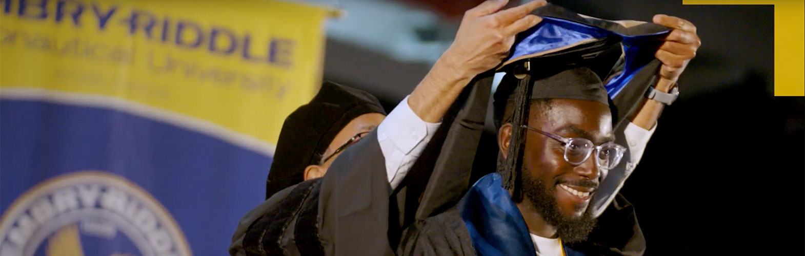 A student at graduation