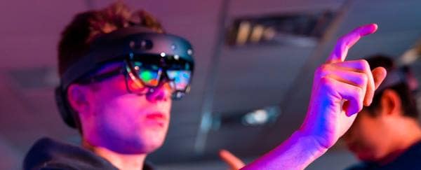 A student in the SimScience Lab