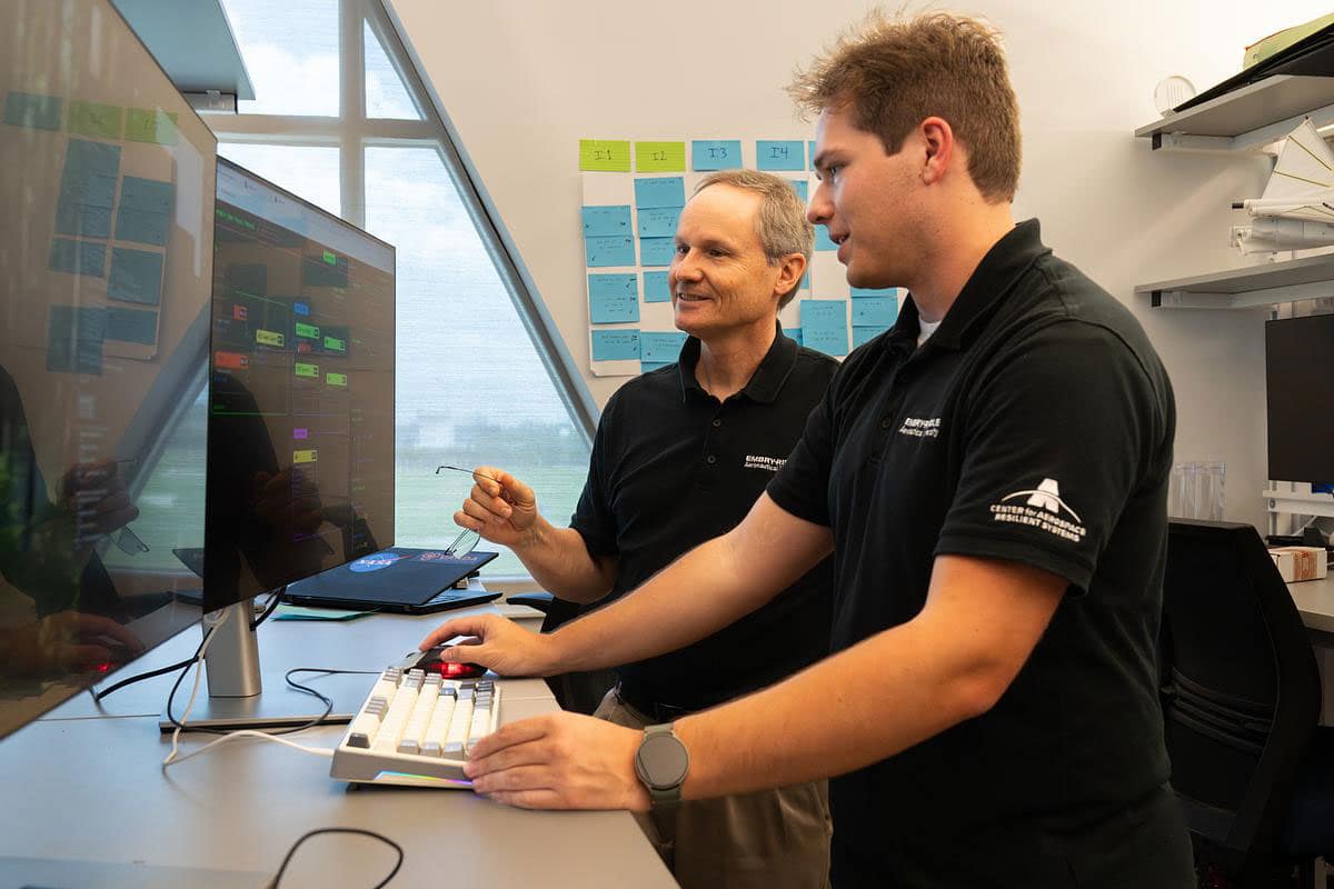 Dan Diessner (left), executive director for the Center for Aerospace Resilient Systems (CARS) at Embry-Riddle