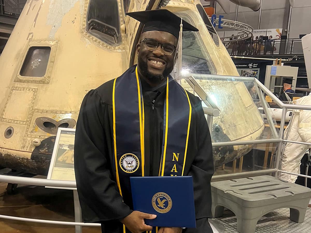 Embry-Riddle graduate student Fitzgerald Ihekwoaba
