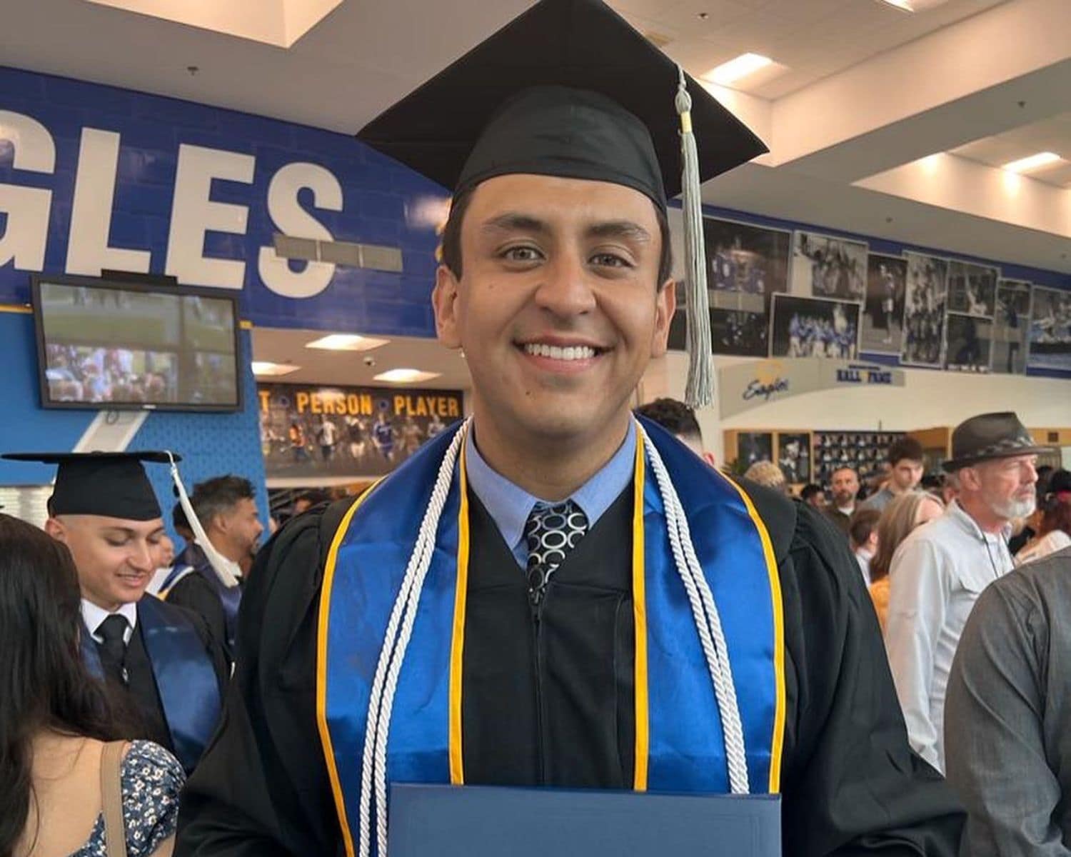 Juan Andres Mesa Sanchez proudly displays his Bachelor of Science in Aeronautics degree. (Photo: Juan Andres Mesa Sanchez)