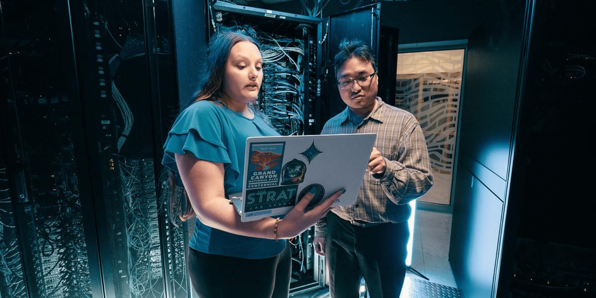 Students with Embry-Riddle's CRAY Supercomputer.