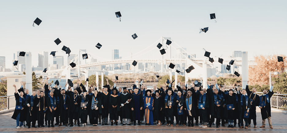 December 2024’s Tokyo Graduation at the Hilton in Tokyo Bay (in front of the iconic Rainbow Bridge)