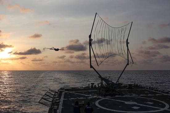 USS Milius conducts Unmanned Aerial System operations